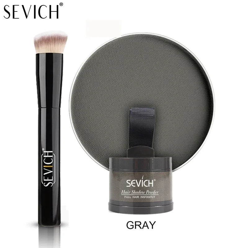 SEVICH Hairline Shadow Powder With Brush Water Sweat Resistant Hair Loss Concealer Bald Spot Concealing Hair Powder Women Men