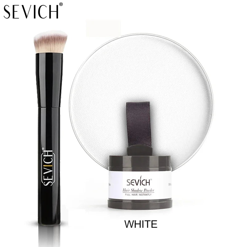 SEVICH Hairline Shadow Powder With Brush Water Sweat Resistant Hair Loss Concealer Bald Spot Concealing Hair Powder Women Men