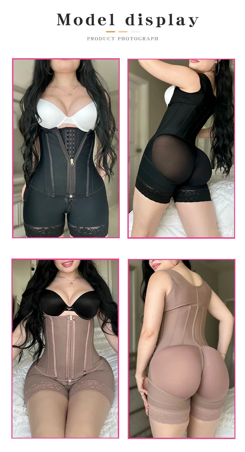Women High Compression Girdle Shaper Postpartum Belly flat Sheath Waist Trainer Colombia Abdomen Control Shapewear