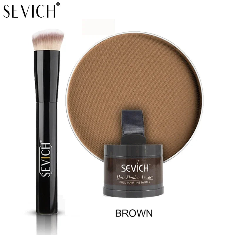 SEVICH Hairline Shadow Powder With Brush Water Sweat Resistant Hair Loss Concealer Bald Spot Concealing Hair Powder Women Men