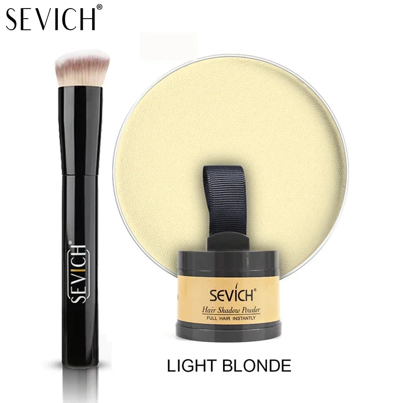 SEVICH Hairline Shadow Powder With Brush Water Sweat Resistant Hair Loss Concealer Bald Spot Concealing Hair Powder Women Men