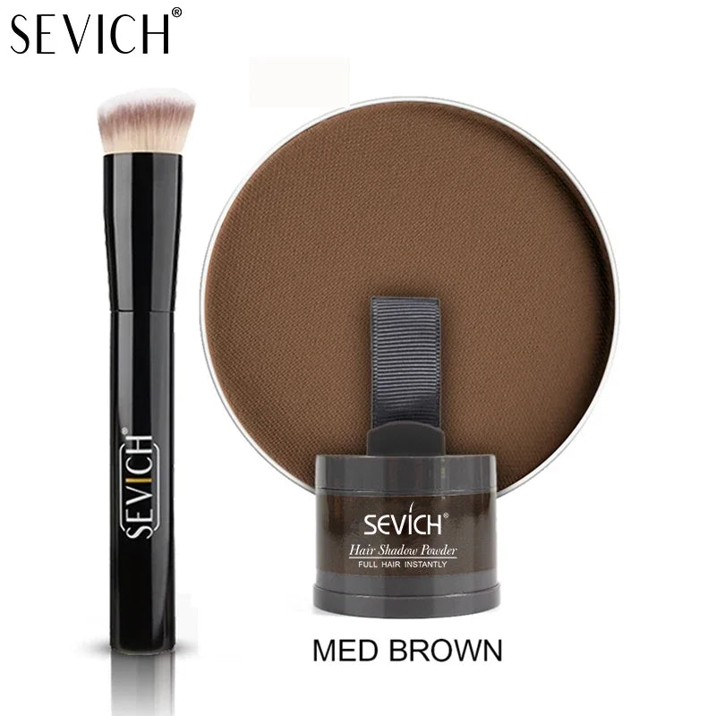 SEVICH Hairline Shadow Powder With Brush Water Sweat Resistant Hair Loss Concealer Bald Spot Concealing Hair Powder Women Men