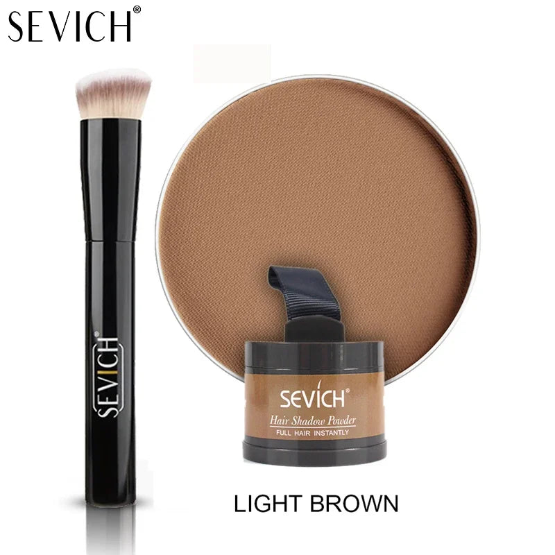 SEVICH Hairline Shadow Powder With Brush Water Sweat Resistant Hair Loss Concealer Bald Spot Concealing Hair Powder Women Men