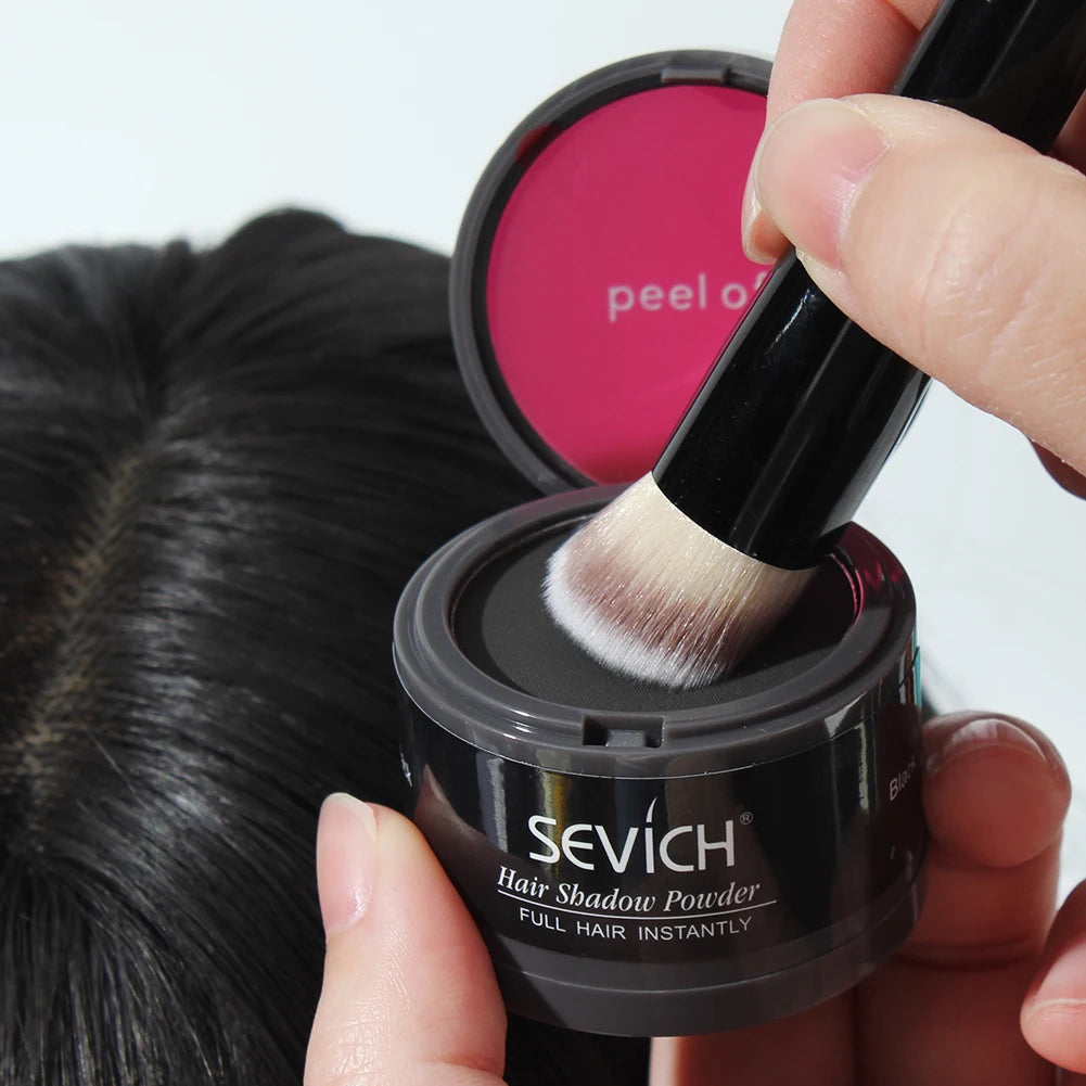 SEVICH Hairline Shadow Powder With Brush Water Sweat Resistant Hair Loss Concealer Bald Spot Concealing Hair Powder Women Men