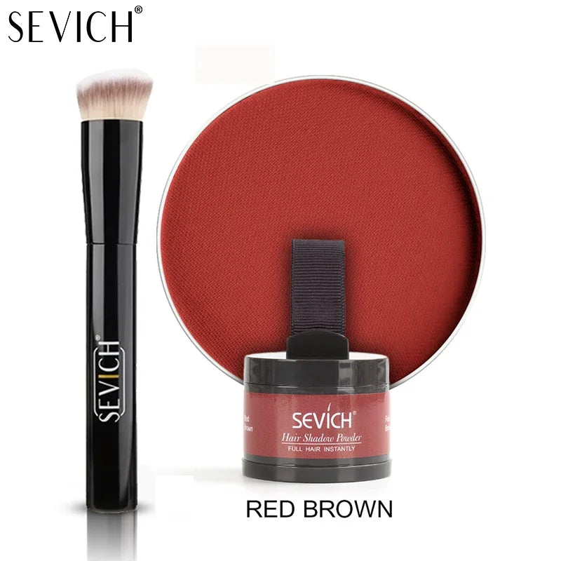 SEVICH Hairline Shadow Powder With Brush Water Sweat Resistant Hair Loss Concealer Bald Spot Concealing Hair Powder Women Men