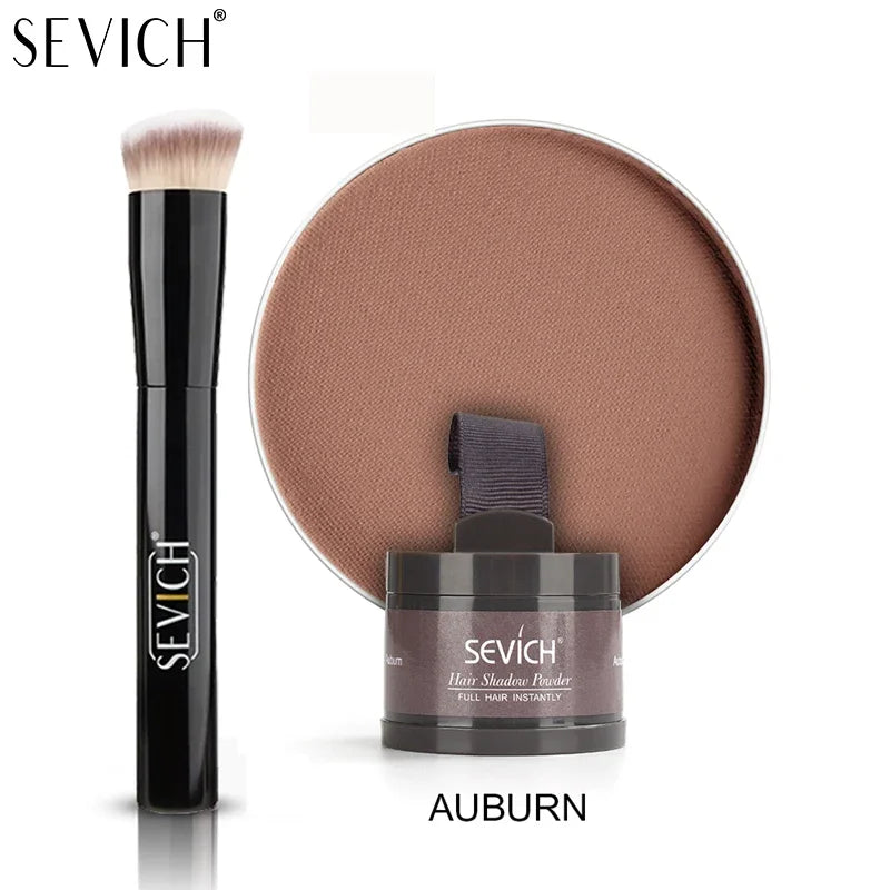 SEVICH Hairline Shadow Powder With Brush Water Sweat Resistant Hair Loss Concealer Bald Spot Concealing Hair Powder Women Men