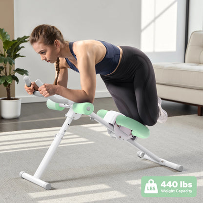 MERACH Ab Machine Adjustable Trainer Workout Foldable Knee Protection Abdominal Exercise Machine Core Ab Exercise System Trainer