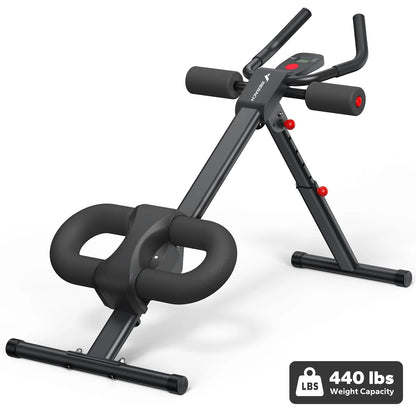 MERACH Ab Machine Adjustable Trainer Workout Foldable Knee Protection Abdominal Exercise Machine Core Ab Exercise System Trainer