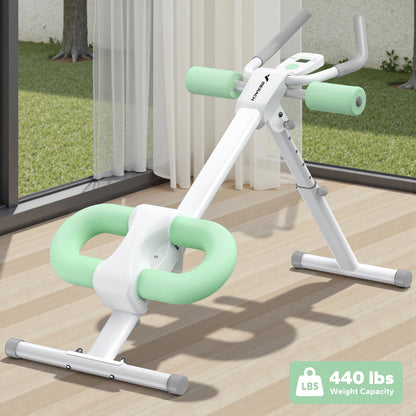 MERACH Ab Machine Adjustable Trainer Workout Foldable Knee Protection Abdominal Exercise Machine Core Ab Exercise System Trainer