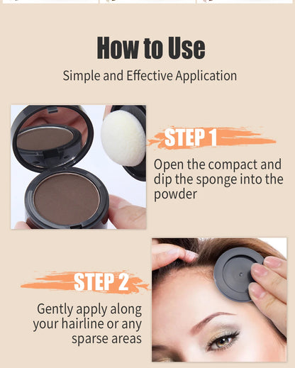 SEVICH Hairline Shadow Powder With Brush Water Sweat Resistant Hair Loss Concealer Bald Spot Concealing Hair Powder Women Men