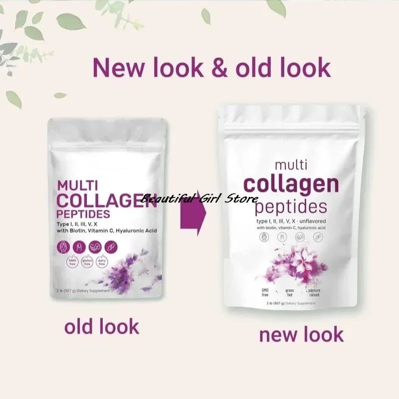 New 453G Multi Collagen Peptide Powder Tightens Skin Antiwrinkle Firmness Elasticity Moisturizes Skin Gifts