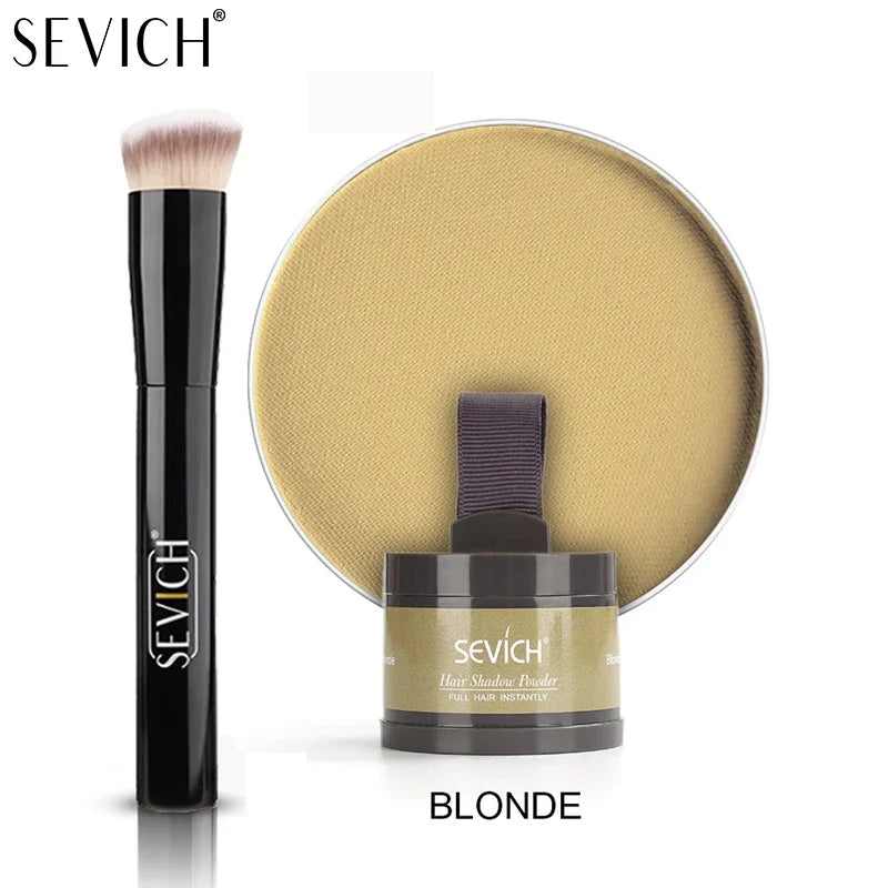 SEVICH Hairline Shadow Powder With Brush Water Sweat Resistant Hair Loss Concealer Bald Spot Concealing Hair Powder Women Men