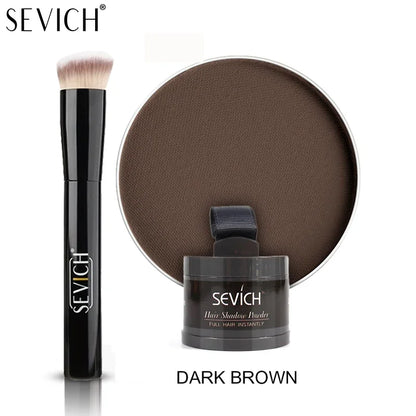 SEVICH Hairline Shadow Powder With Brush Water Sweat Resistant Hair Loss Concealer Bald Spot Concealing Hair Powder Women Men