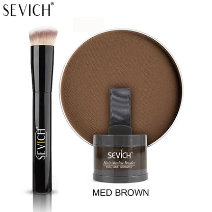 SEVICH Hairline Shadow Powder With Brush Water Sweat Resistant Hair Loss Concealer Bald Spot Concealing Hair Powder Women Men