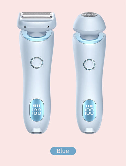 Portable Waterproof 2 In 1 Painless Shaving Knife Lady Private Part Hair Shaver Trimmer Epilator Bikini Trimmer Electric Razors