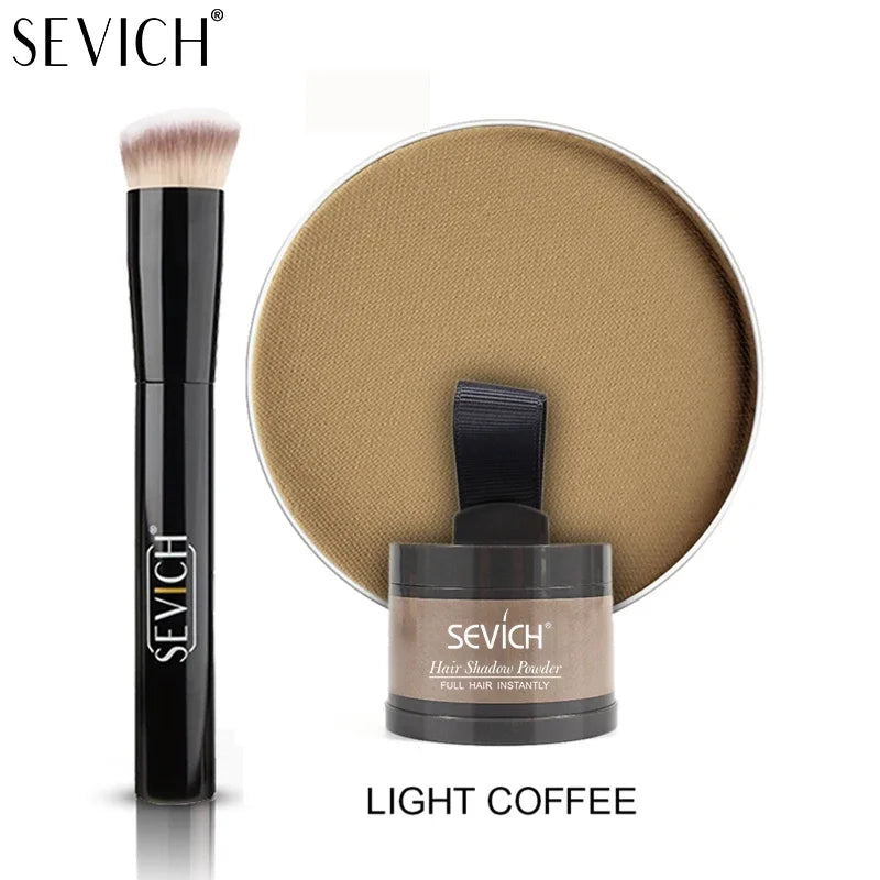 SEVICH Hairline Shadow Powder With Brush Water Sweat Resistant Hair Loss Concealer Bald Spot Concealing Hair Powder Women Men