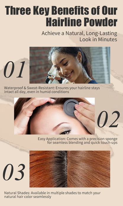 SEVICH Hairline Shadow Powder With Brush Water Sweat Resistant Hair Loss Concealer Bald Spot Concealing Hair Powder Women Men