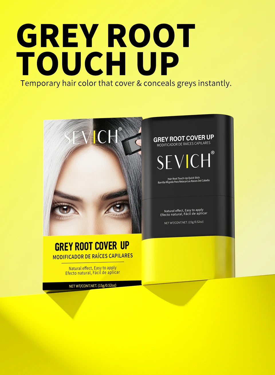 Hair Color Stick For Men & Women Quickly Covers Gray White Hair Concealer Waterproof Hairline Instant Covering Hair Dye Stick